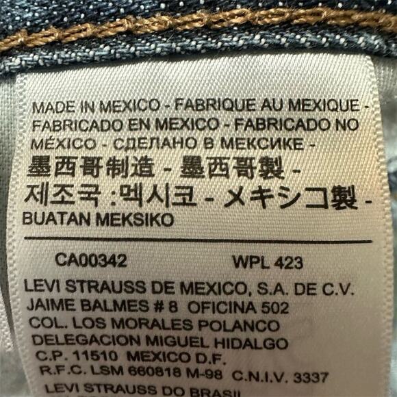 Levi's 514 Men's Straight Leg Dark Blue Jeans Size 34x30 See measurements - Picture 14 of 16